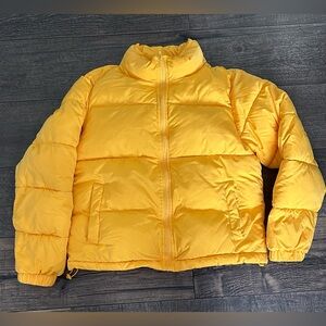 Forever 21 women’s puffer jacket‎ small yellow